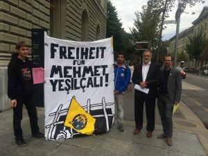 İsviçre Parlementosu Milletvekilleri Mehmet Yeşilçalı`yla dayanışmada