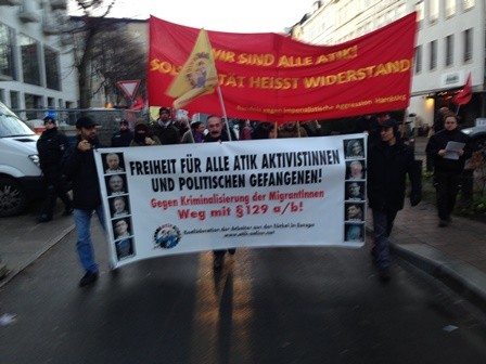 Hamburg sokaklarında “ATİK Tutsaklarına Özgürlük” sloganları!